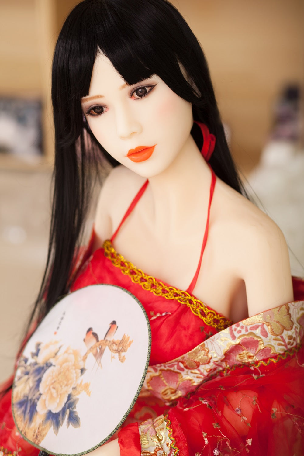 158cm black long hair ancient style beauty doll DL Doll