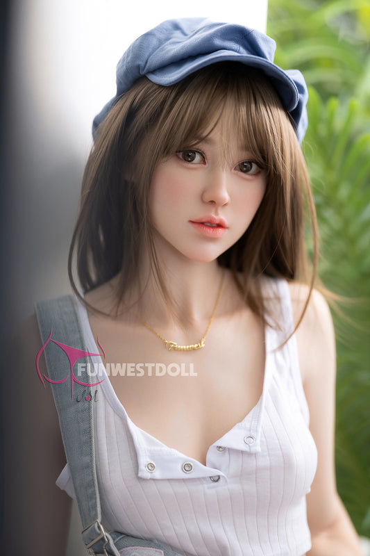 159cm #032S White Lucy Flat Chest Sex Doll Young Girl Asian Real Doll Funwest Doll