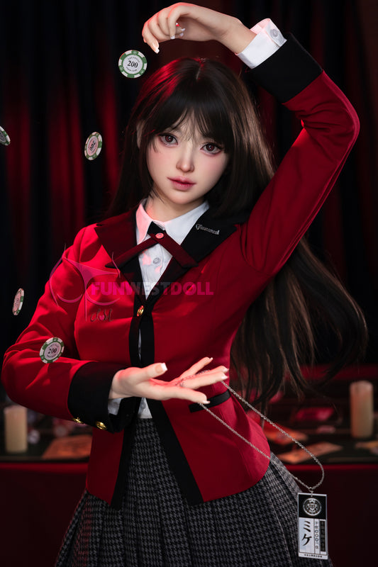 159cm #038S White Alice Flat Chest Sex Doll Life Size Silicone Doll Funwest Doll