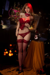 F Cup Sexy Lifelike Mature Sex Doll 155cm Wearing Red Funwest Doll