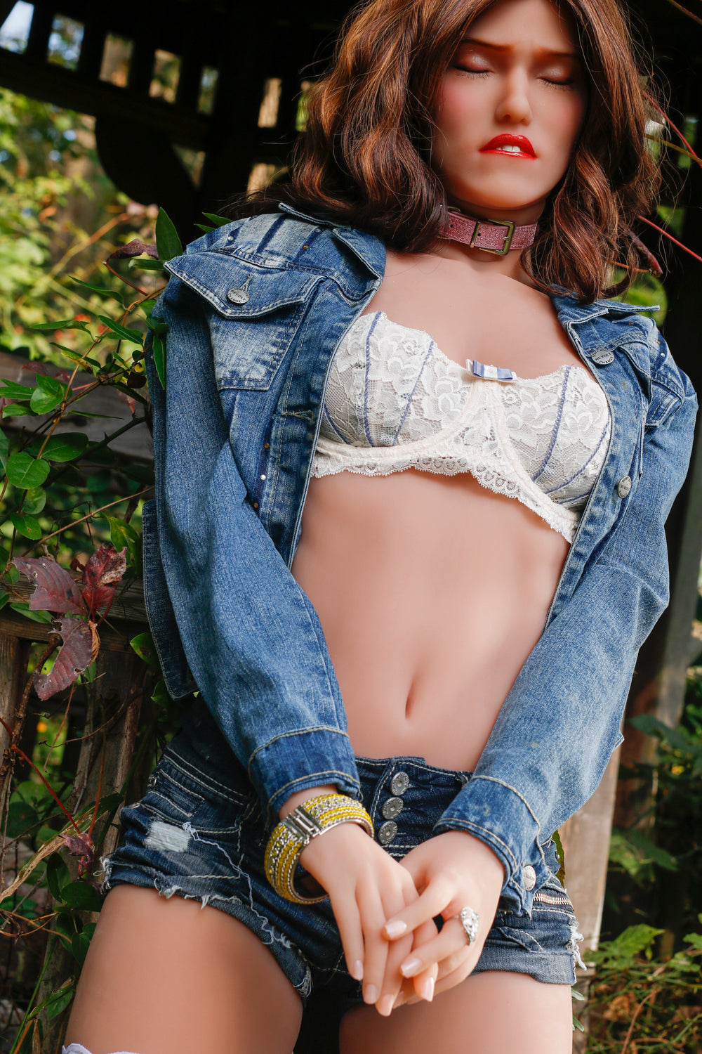Hazal - Passionate Sex Girl with Closed Eyes 168cm C Cup 19# Head Wheat Color Skin TPE HR Doll Realistic Sex Doll