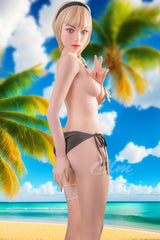 157cm Gali blonde slim adult sex doll silicone love doll Climax Doll