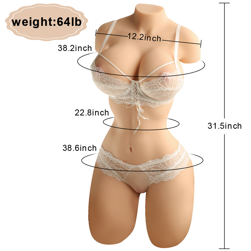 Brandi 57.3LB Lifelike Life Size Sex Doll Torso Realistic Female Full Body Love Dolls Adult Sex Toys