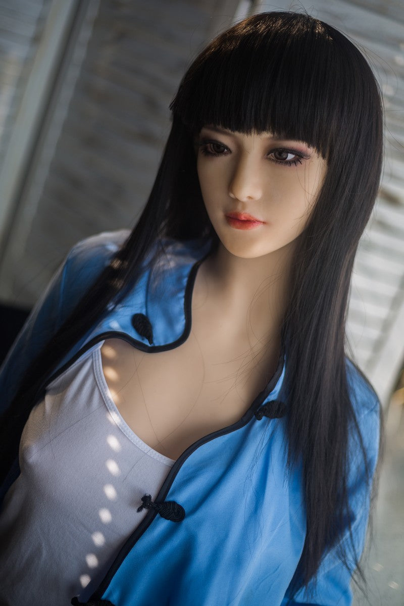 168cm black long hair realistic adult sex doll Qita Doll