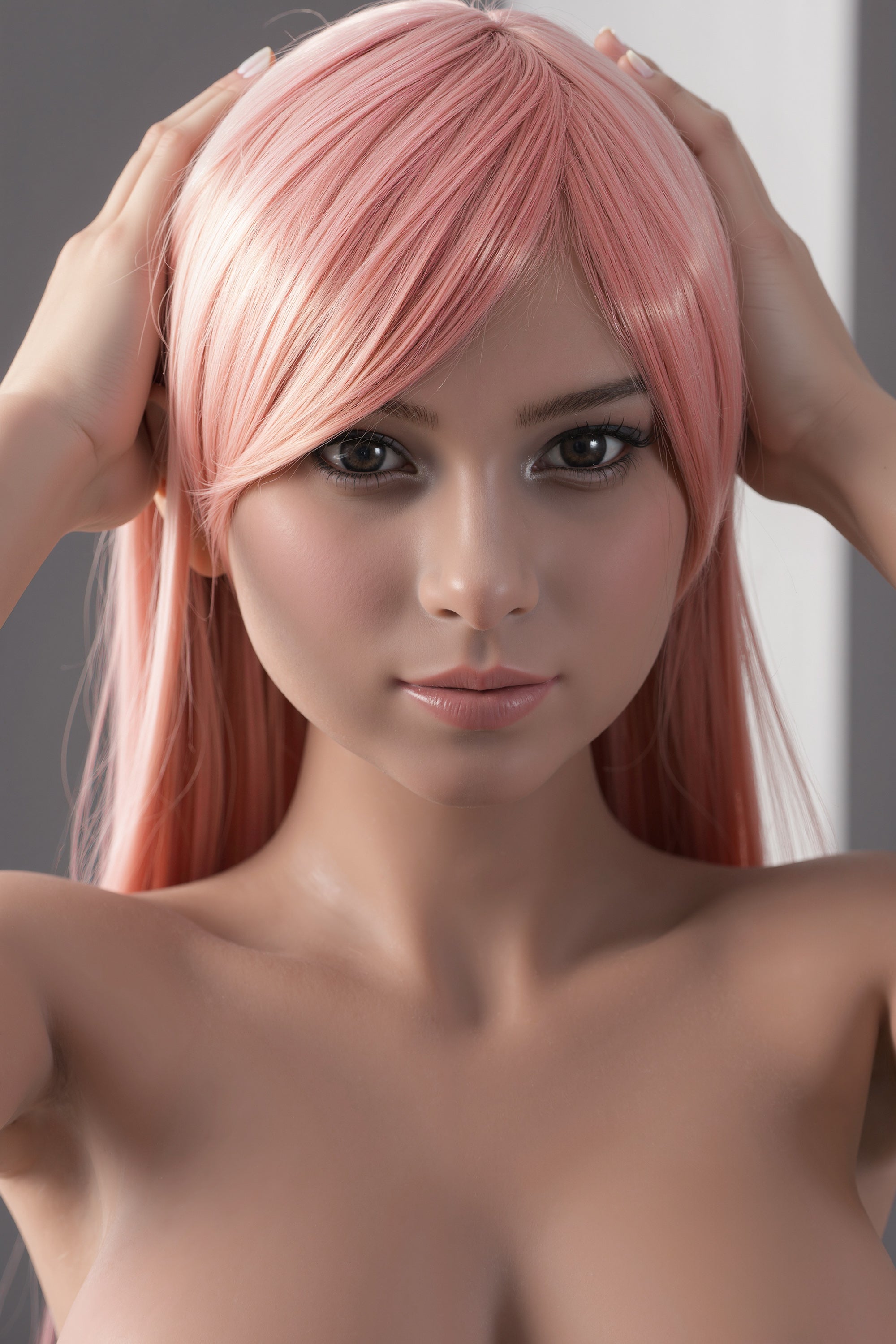 160cm pink hair muscle line adult sex doll AIBEI doll