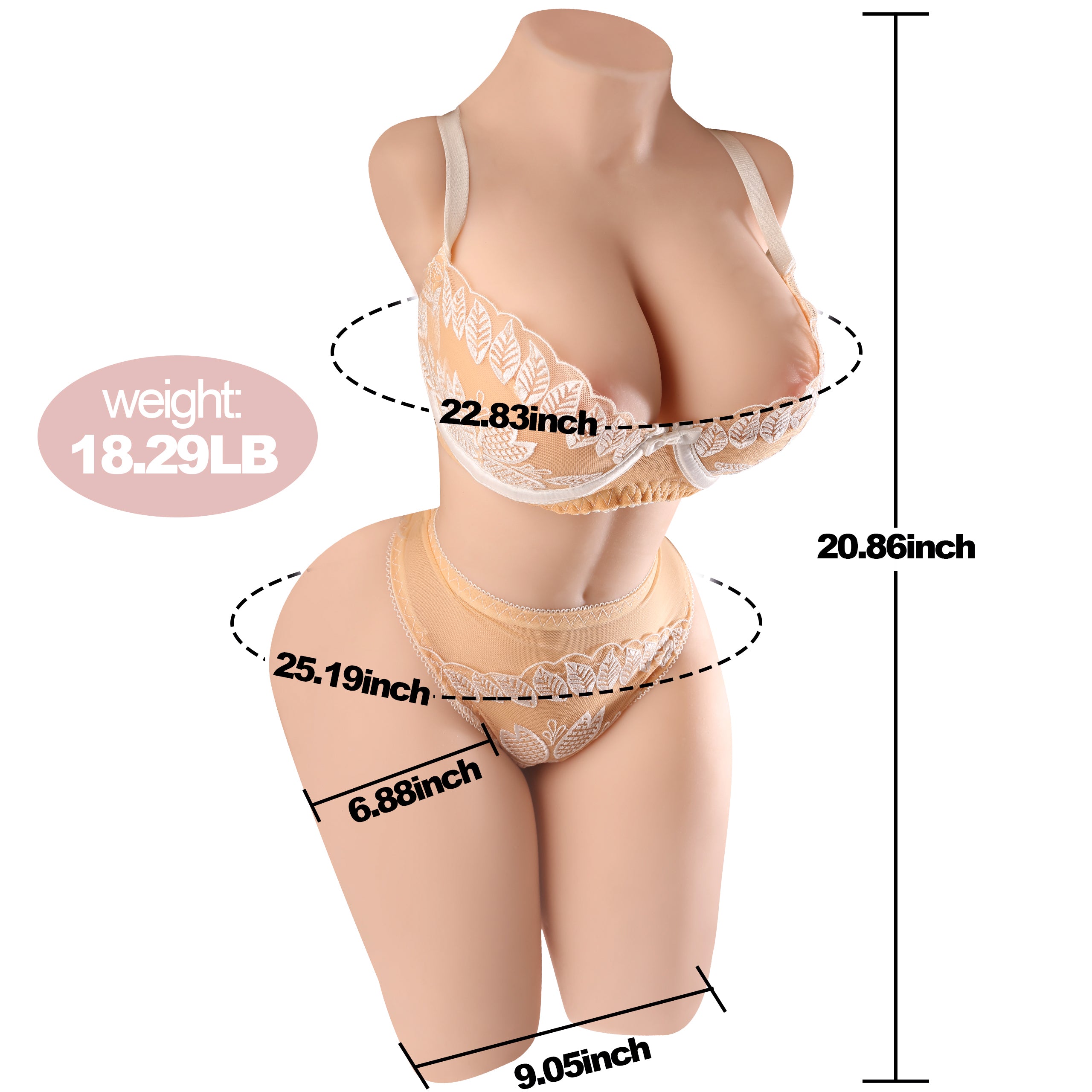 Page High Quality Realistic Big Breast Ass Torso Sex Dolls 18.29LB Female Life Size Love Doll Male Adult Sexy Toy