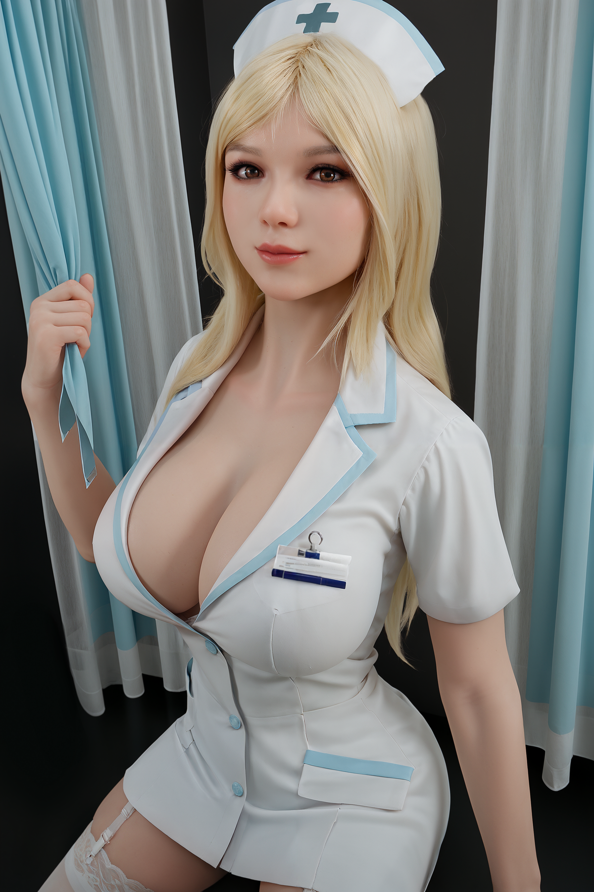 153cm 2024 blonde big breasts high-grade silicone head + TPE body AIBEI doll