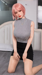 160cm Pink Short Hair D Cup Silicone Sex Doll JX Doll