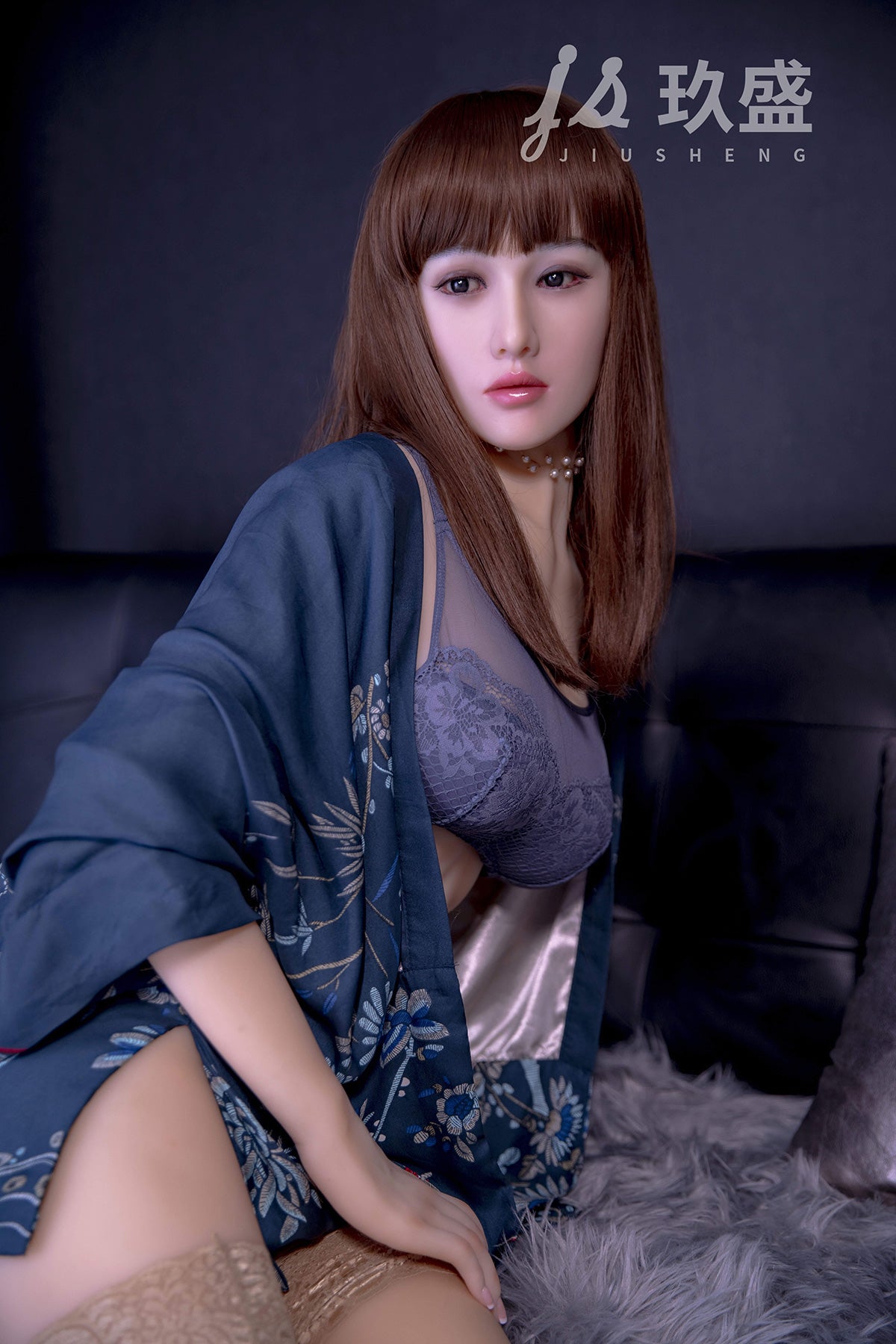 160cm D cup silicone head + TPE body slim sex doll Jiusheng doll