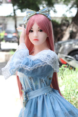 Beautiful Japanese love doll 140cm sex doll with purple hair