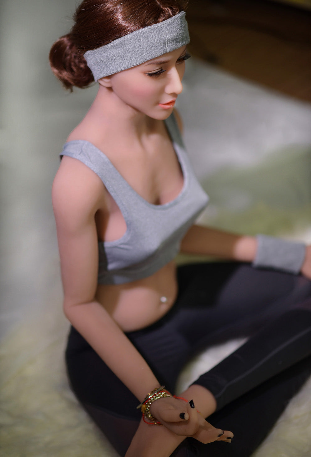 170cm Yoga Female Instructor TPE Fitness Sex Doll 6YE Doll