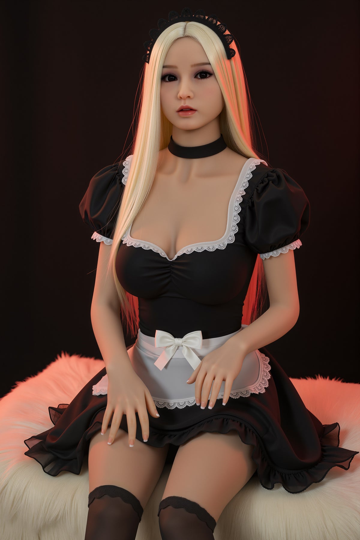 148cm maid outfit small breast blonde sex doll AIBEI doll