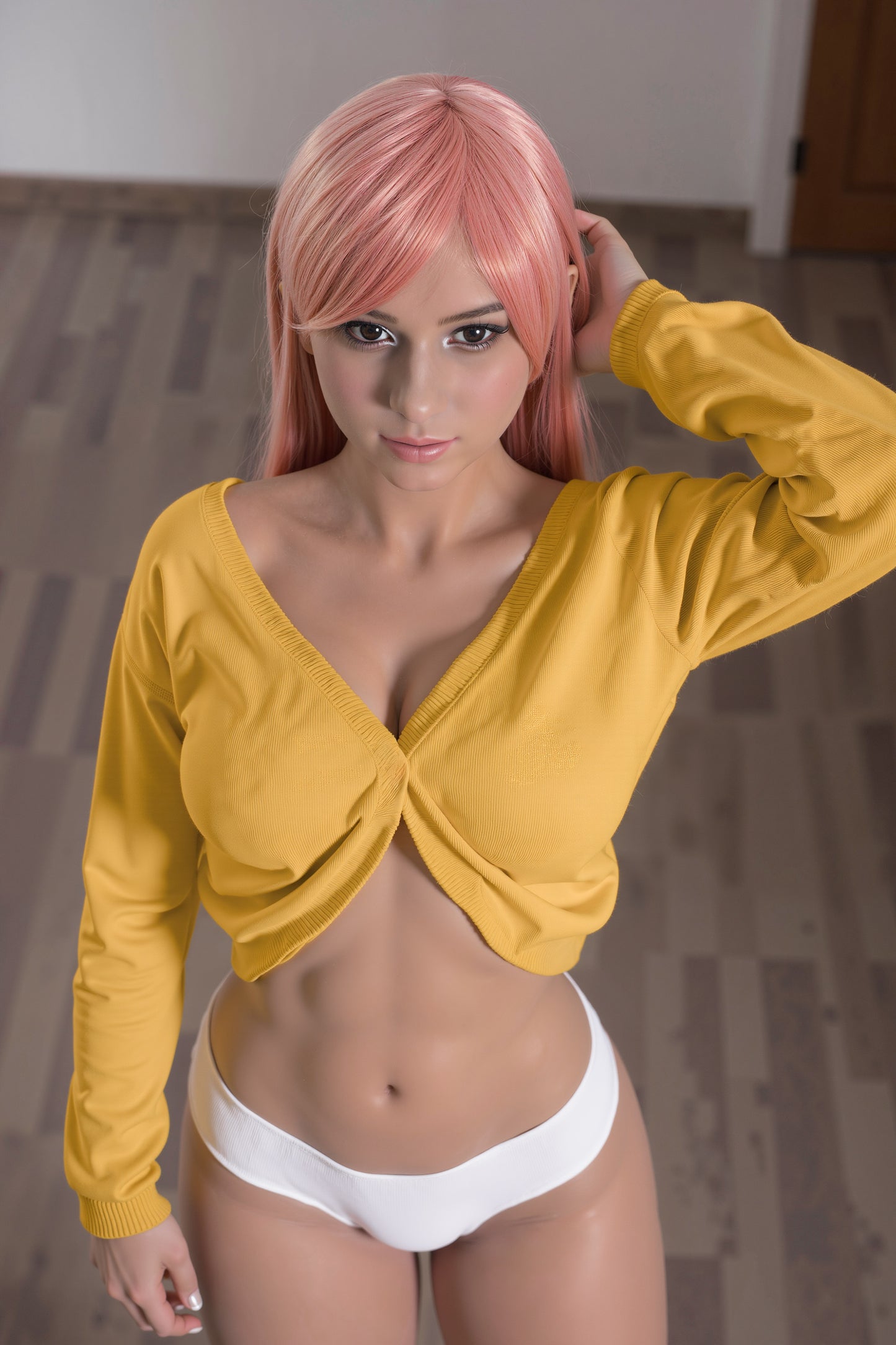 160cm pink hair muscle line adult sex doll AIBEI doll