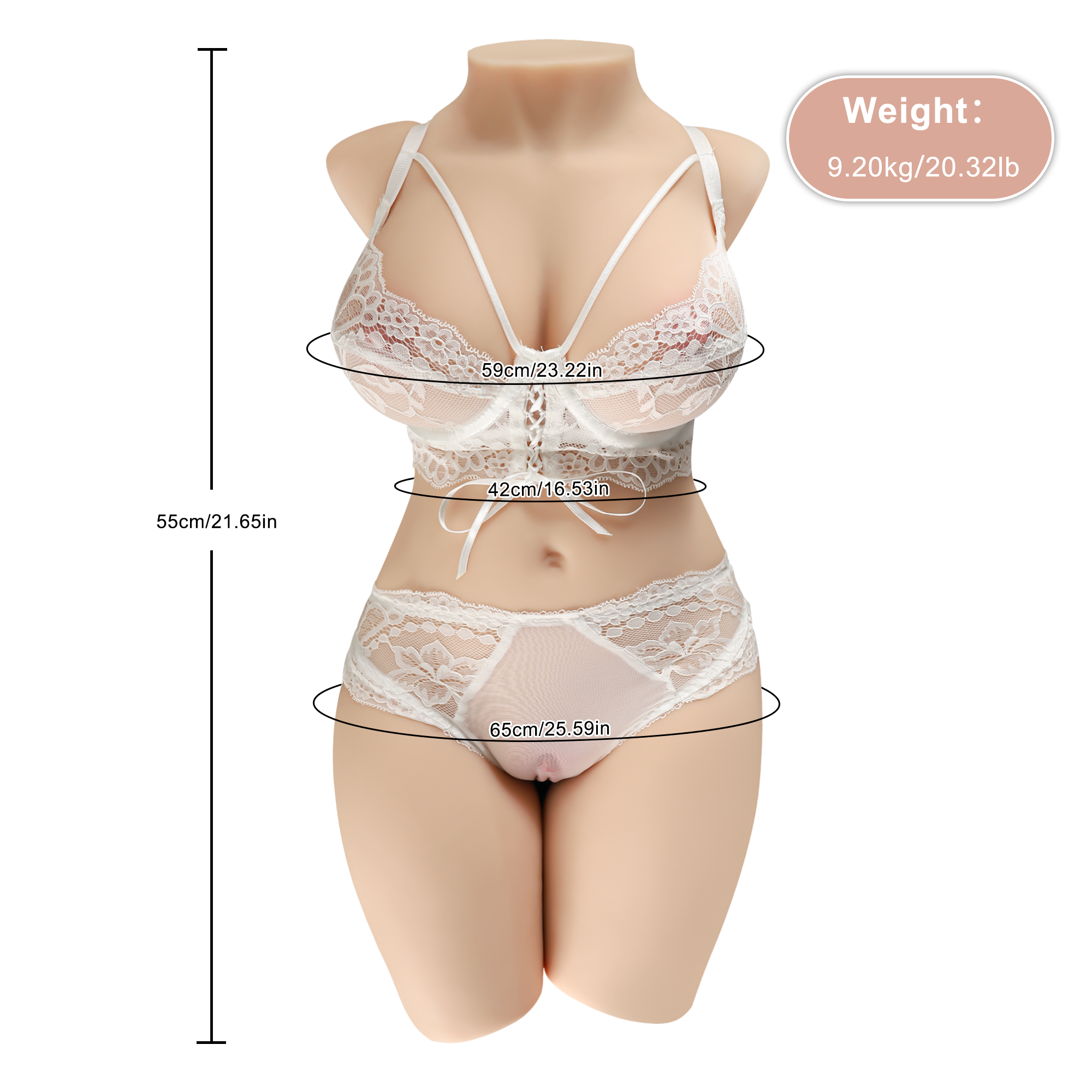 Maya 20.28LB Life Size Torso Sex Doll High quality Realistic Half Body Sexy Adult Toy