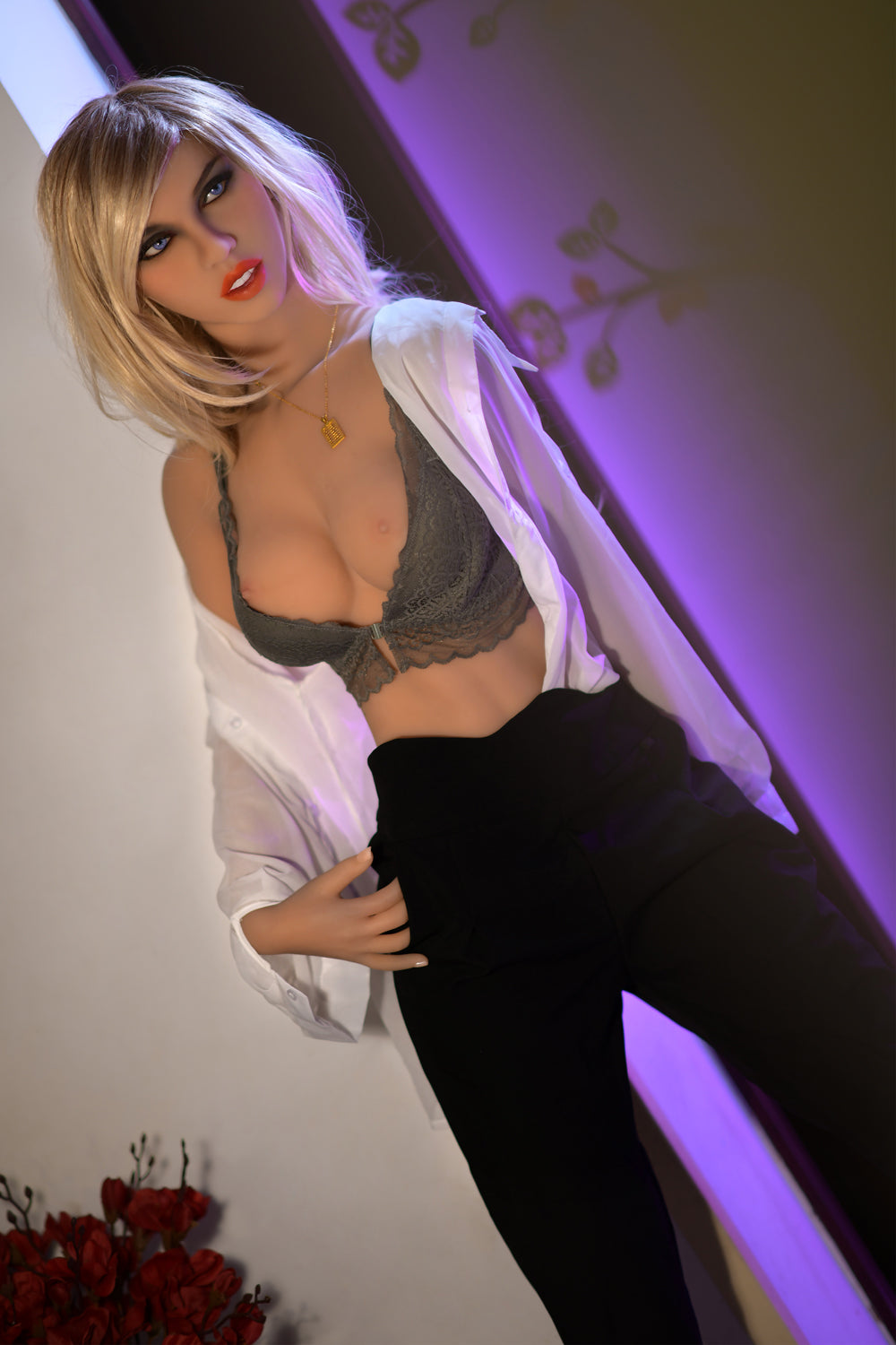 170cm blonde medium chest TPE skinny sex doll 6YE Doll 143 head