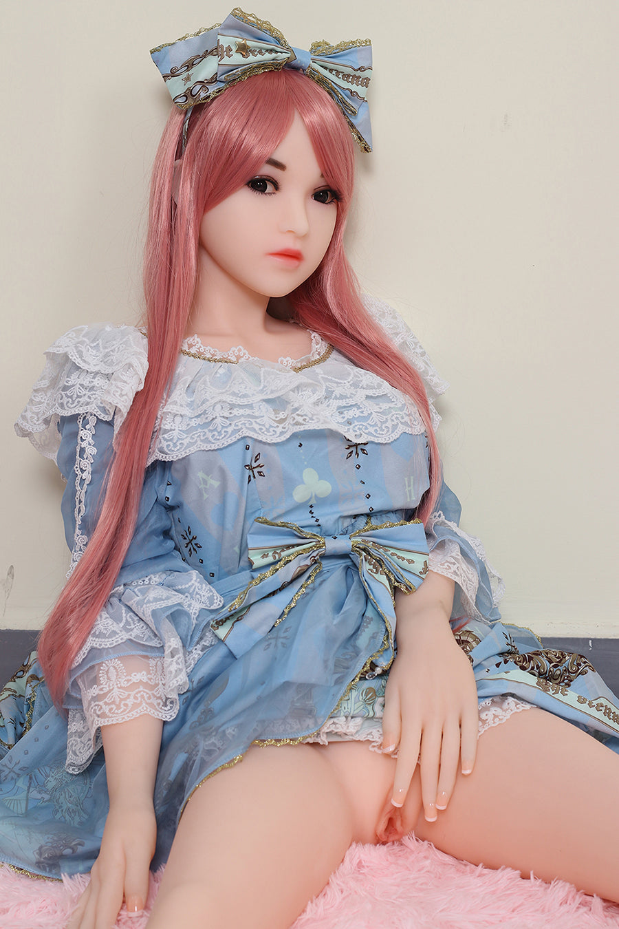 Beautiful Japanese love doll 140cm sex doll with purple hair
