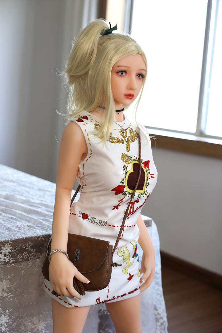 140cm silver white hair sex doll miniature real love doll