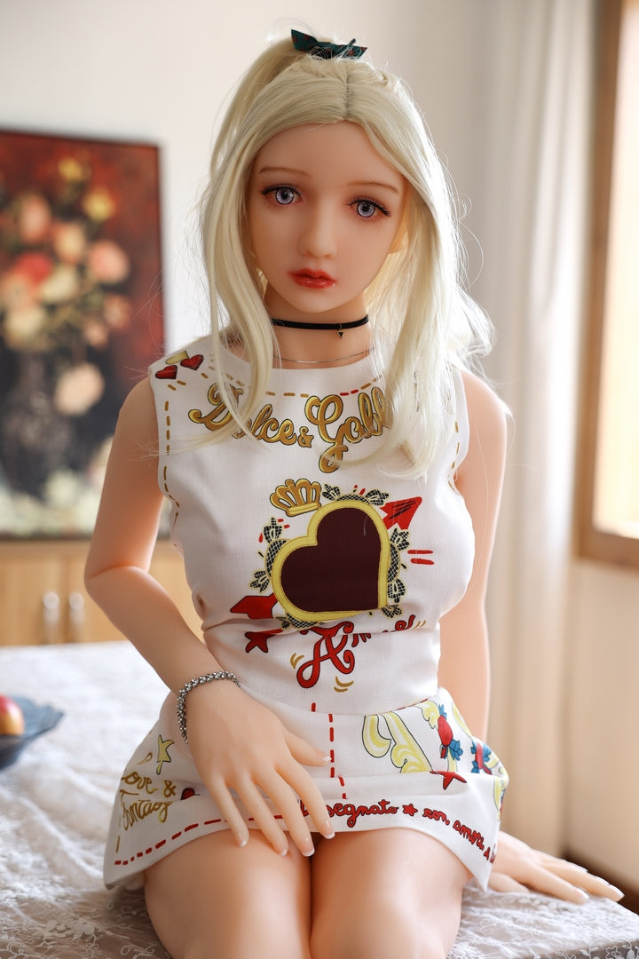 140cm silver white hair sex doll miniature real love doll