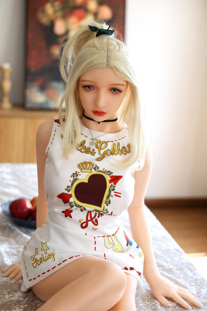 140cm silver white hair sex doll miniature real love doll