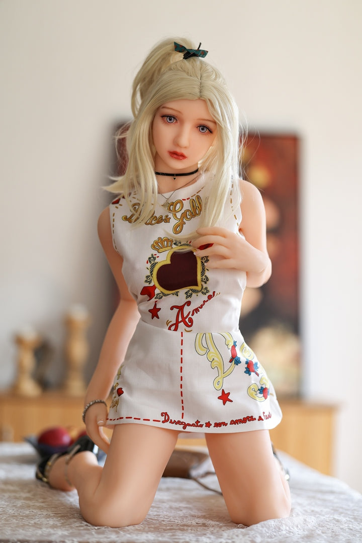 140cm silver white hair sex doll miniature real love doll