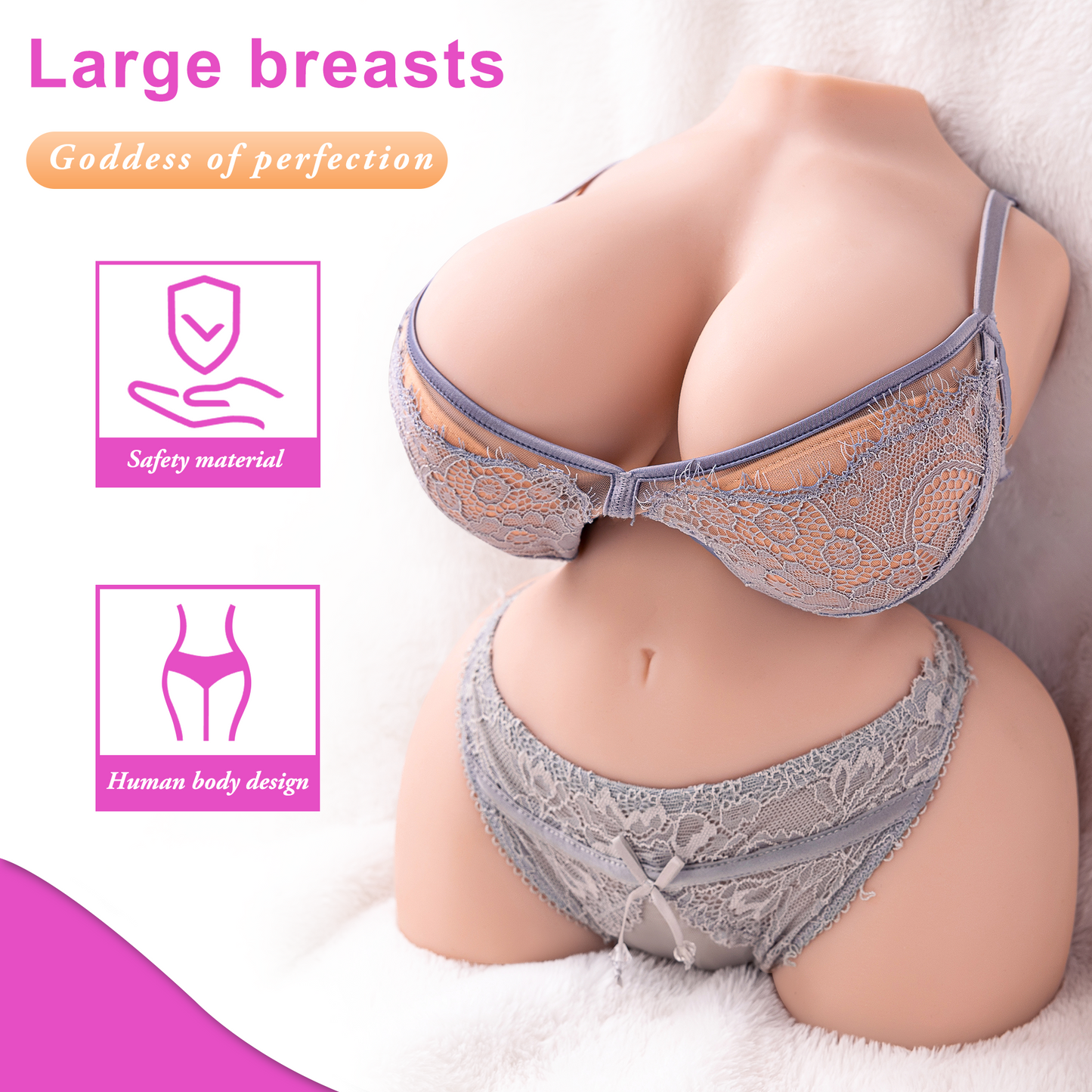 Delilah 10.5LB Lifelike Busty BBW Big Boobs Ass Torso Sex Doll  Masturbator Adult Toy