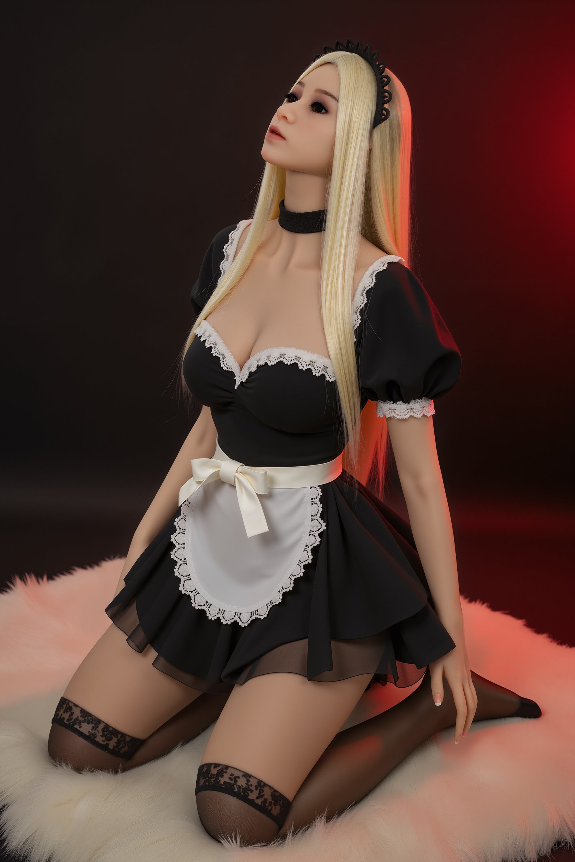 148cm maid outfit small breast blonde sex doll AIBEI doll