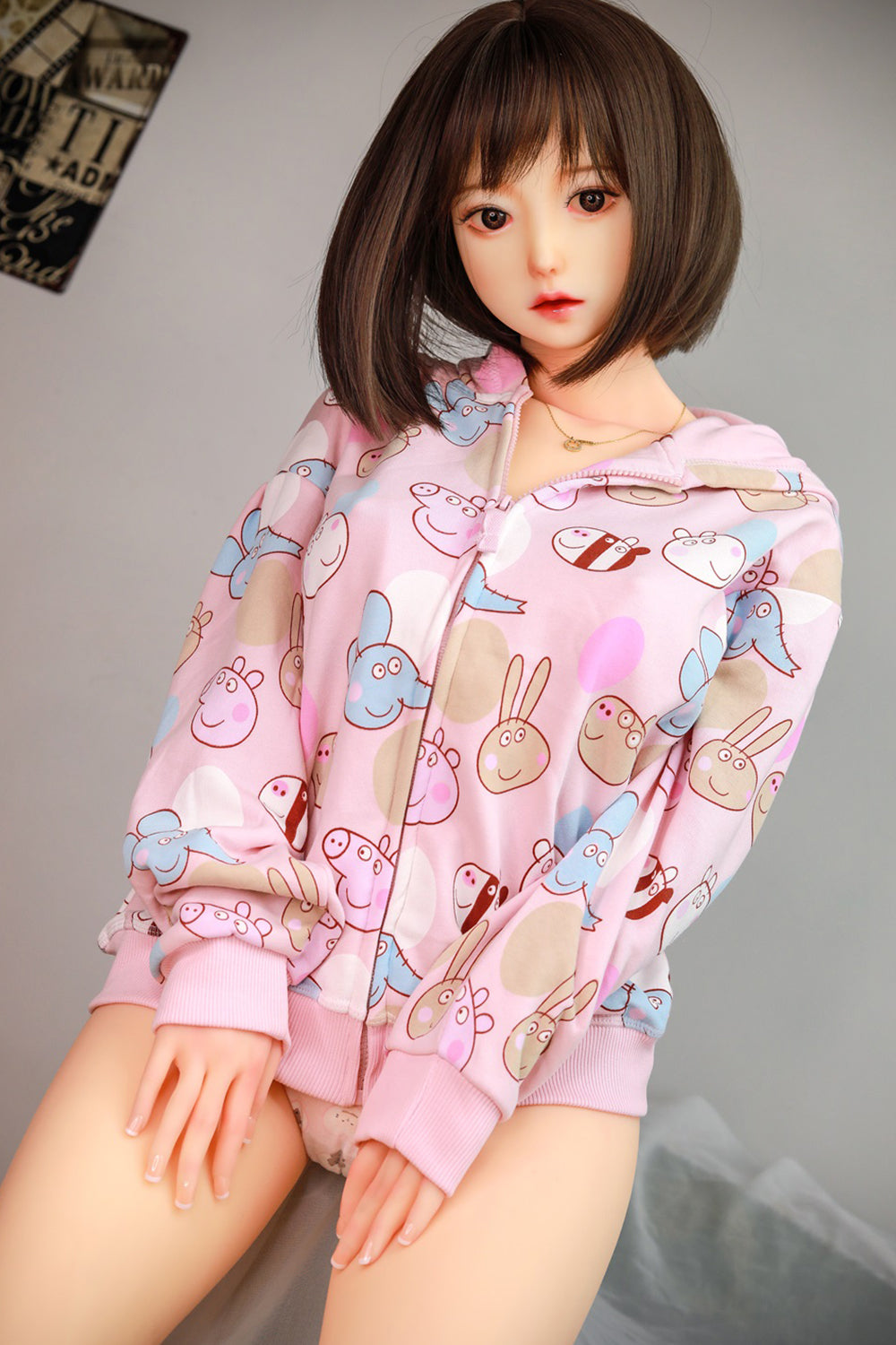 145cm Japanese sex doll short hair beautiful girl COSDoll