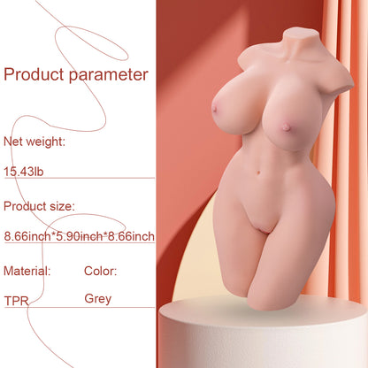 Rachel 15.43LB Big Breast Butts Life Size Sex DollFemale Half Body   Torso Male Adult Toys