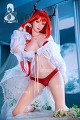 160cm Ruby G-cup Red Hair Silicone Premium Sex Doll XT Doll -S1