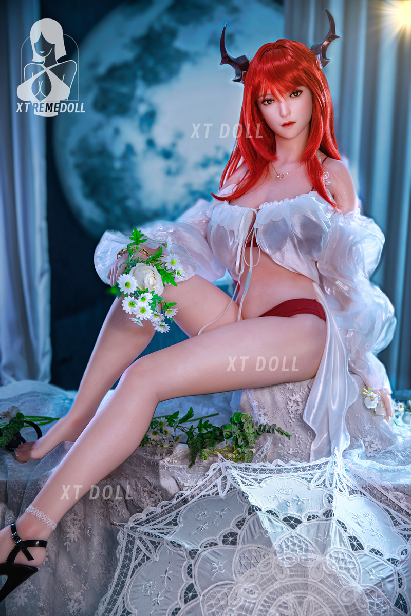 160cm Ruby G-cup Red Hair Silicone Premium Sex Doll XT Doll -S1