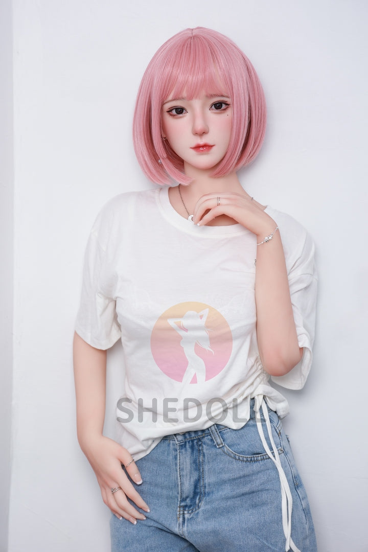 158cm Pink hair passionate C cup Japanese sex doll SHE doll