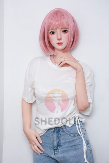 158cm Pink hair passionate C cup Japanese sex doll SHE doll