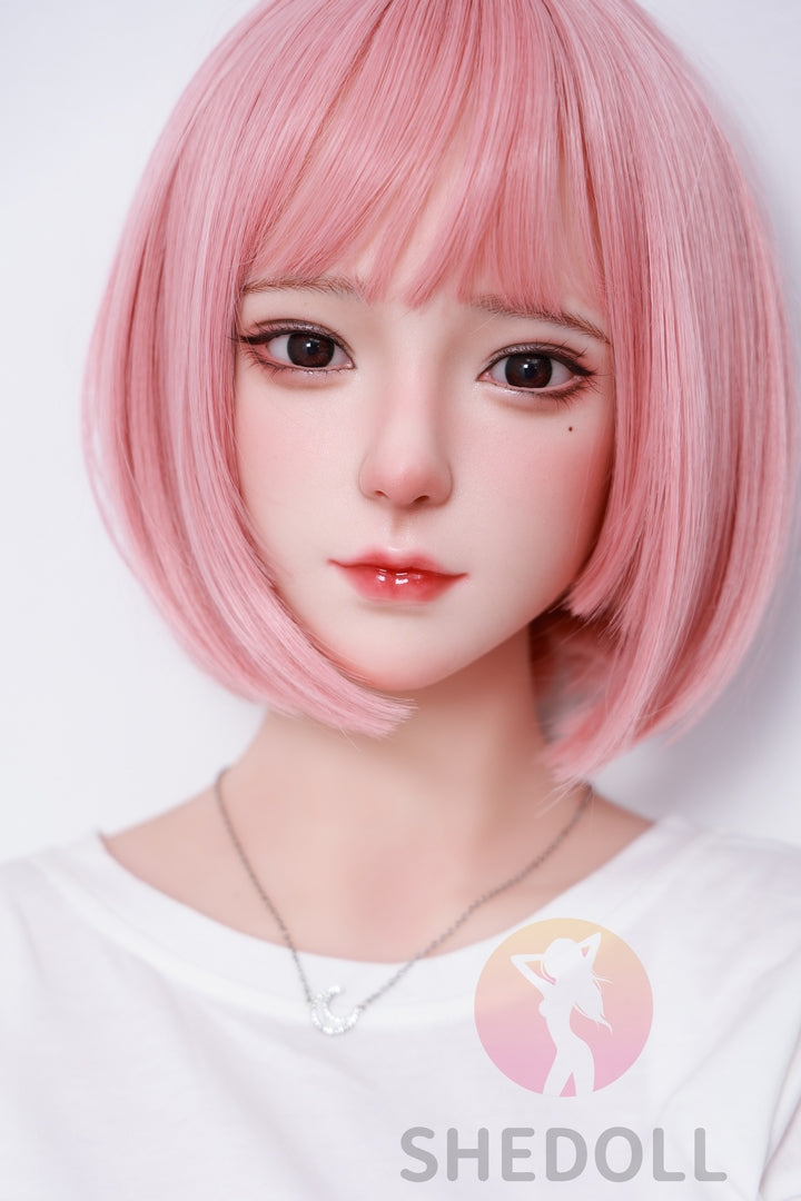 158cm Pink hair passionate C cup Japanese sex doll SHE doll