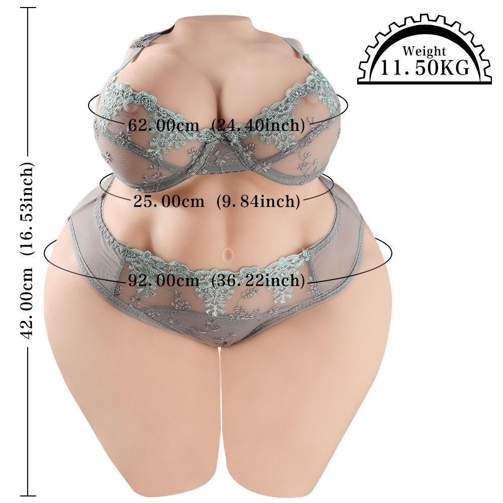 Alma BBW Big Ass Booty Life Size Female Fat Sex Doll Torso 25.35LB Adult Sexy Toys