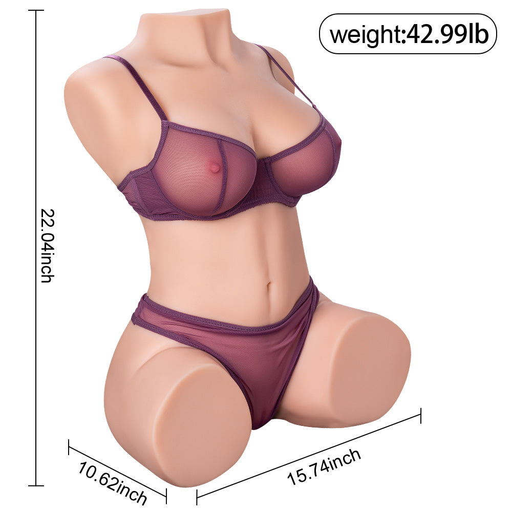 Dania 42.99LB  Sexy Life Size Big Boobs Ass Torso Love Doll Male Masturbator Adult Toys