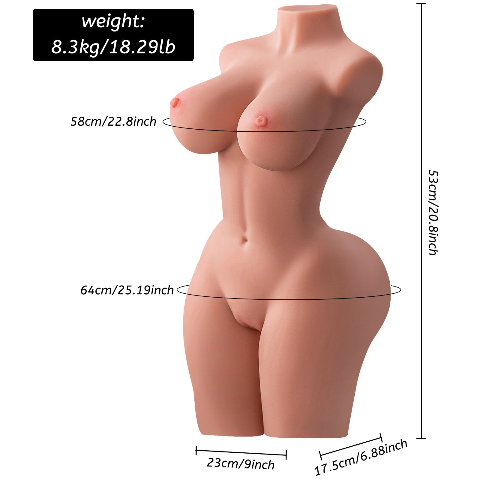 Page 18.29LB BBW Life Size Big Boobs Ass Torso Sex Dolls Love Doll  Adult Toys