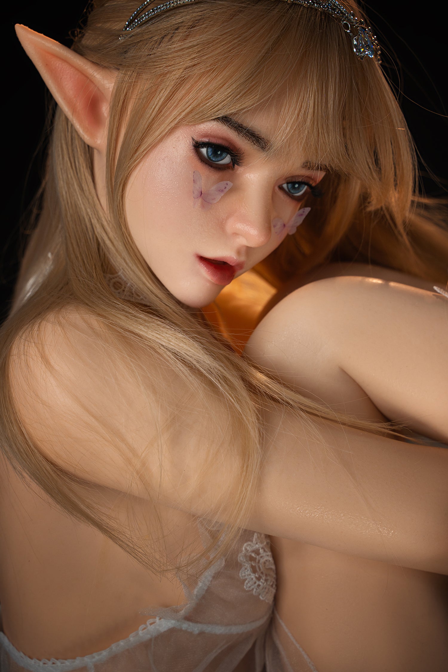 150cm Life-size A-cup Blonde Doll Elf Sex Doll Rosretty Doll