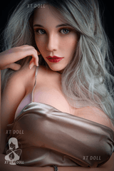 158cm Mercat F-cup Silicone head Grey hair Sexy pretty sex doll XT Doll -9