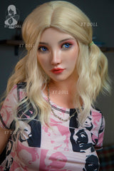 163cm Scarlett C-cup Sexy Blonde Sex Doll Silicone Head TPE Body XT Doll -12