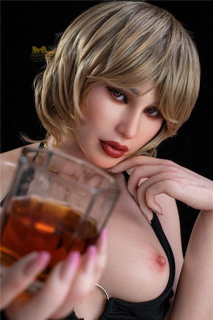 166cm short hair sexy lifelike silicone sex doll Irontech doll