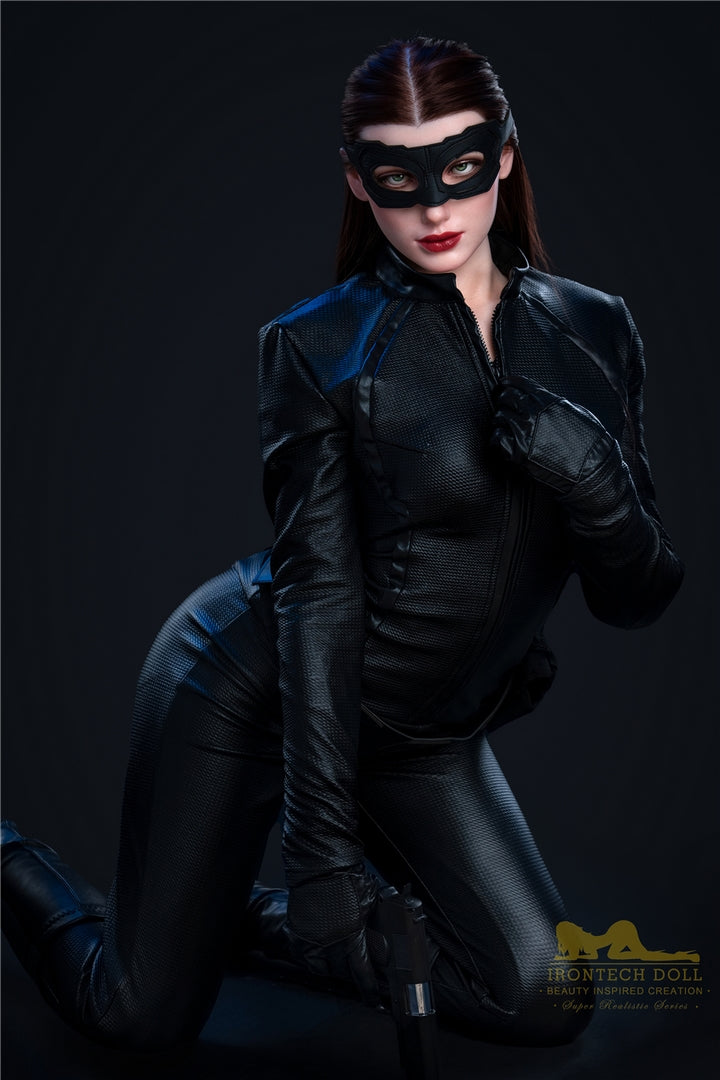 168cm B cup silicone sexy catwoman 3D sex doll Irontech doll