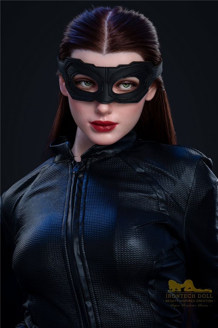 168cm B cup silicone sexy catwoman 3D sex doll Irontech doll