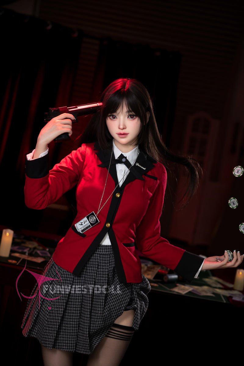 159cm #038S White Alice Flat Chest Sex Doll Life Size Silicone Doll Funwest Doll