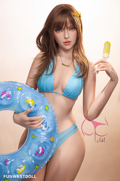Wearing sexy and beautiful 157cm C cup TPE Funwest doll