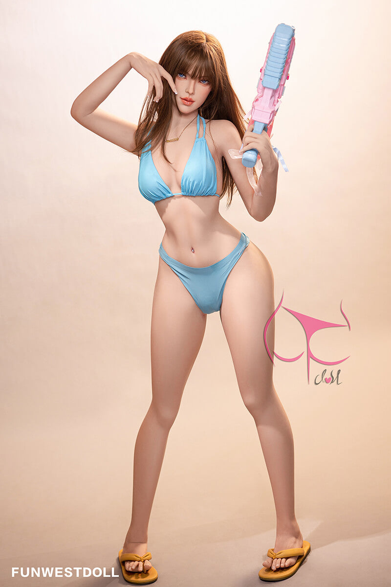 Wearing sexy and beautiful 157cm C cup TPE Funwest doll