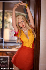 162cm F Cup sexy and beautiful Funwest Doll blonde waiter life size sex doll