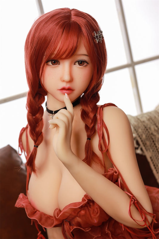 165cm Red Hair Real Doll E Cup TPE Sexy Hot Sex Doll COSDoll