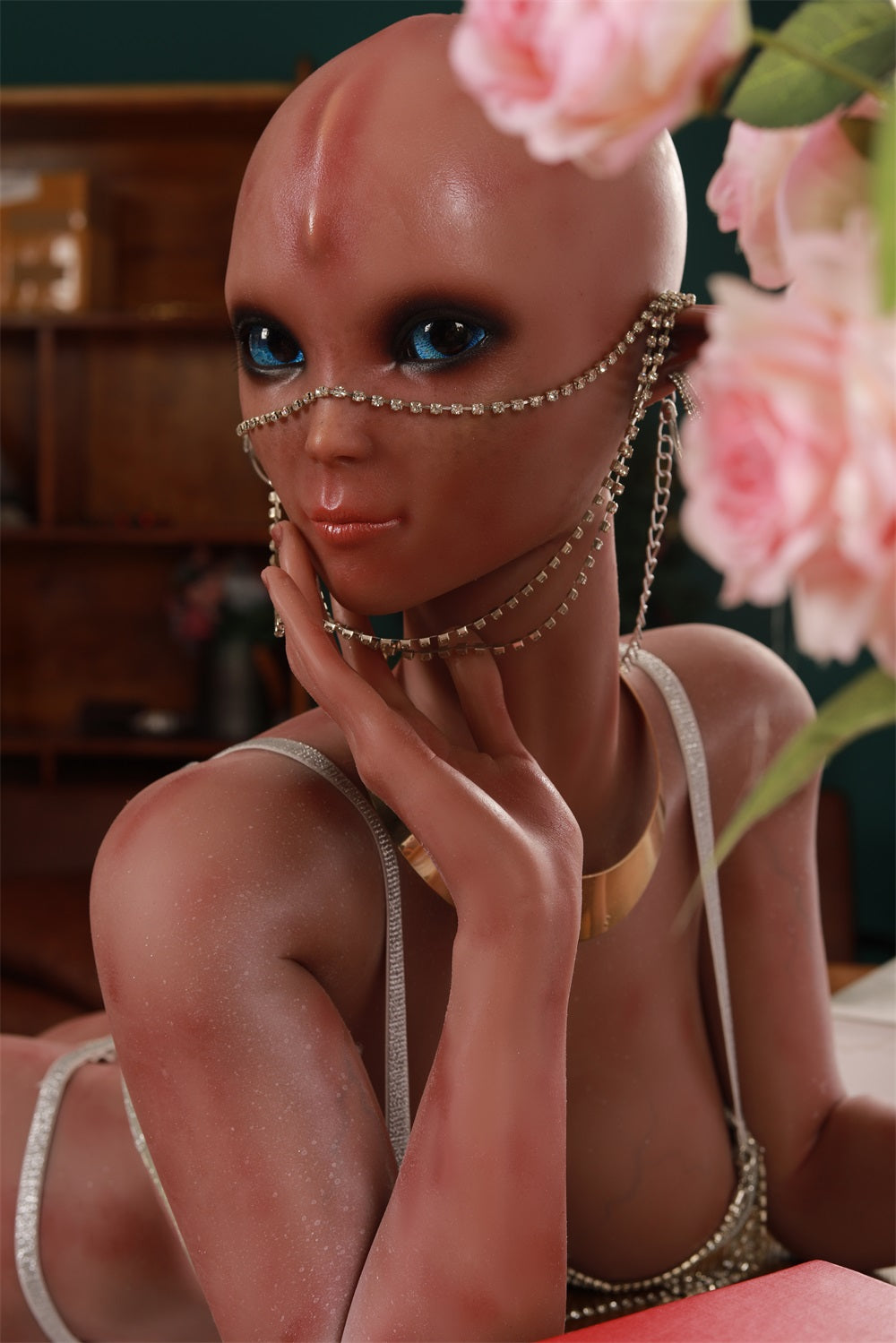 153cm Alien #64 Dark Brown Silicone Monster Demon Sex Doll Starry Doll