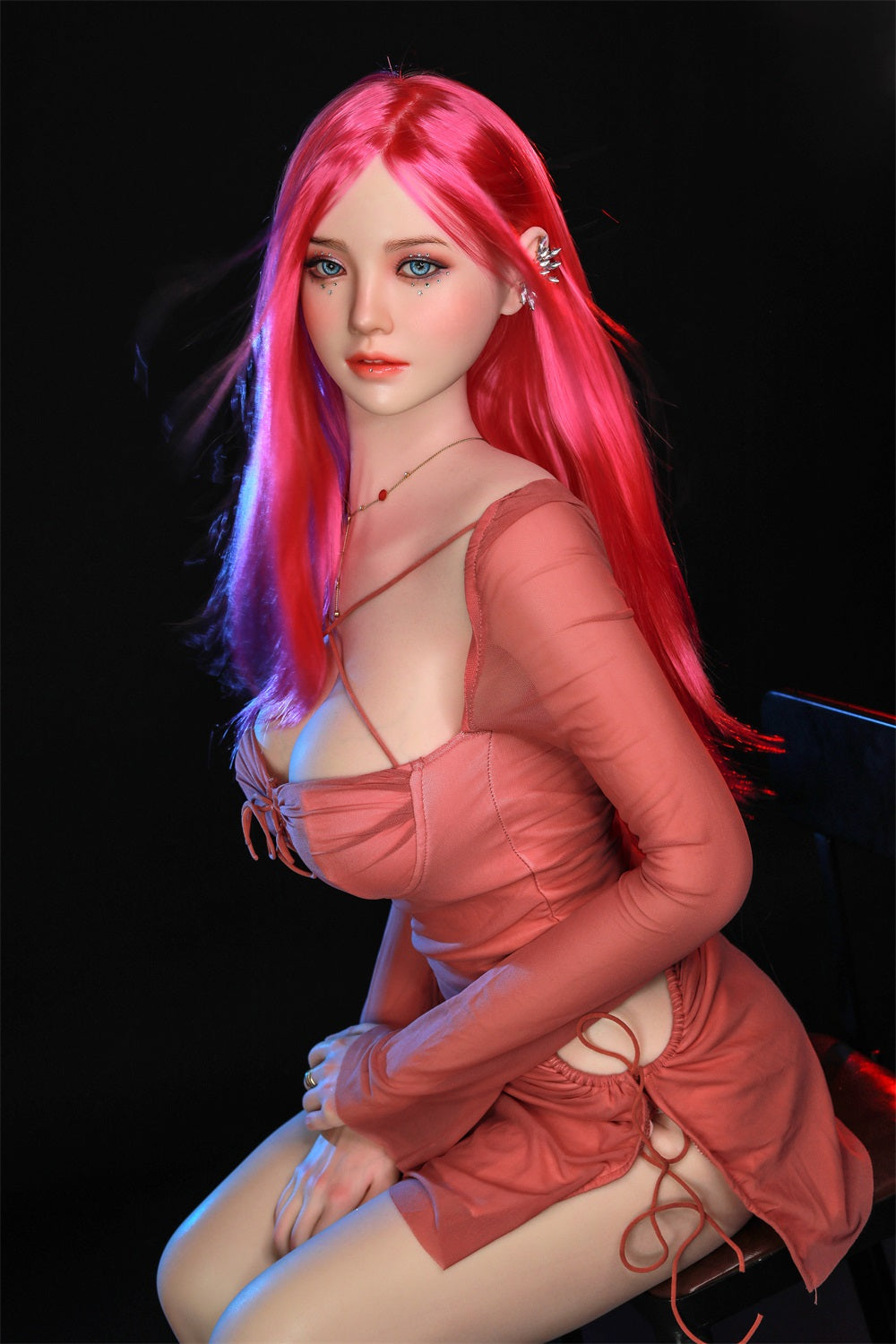 168cm Femboy sex doll red hair silicone COSDoll