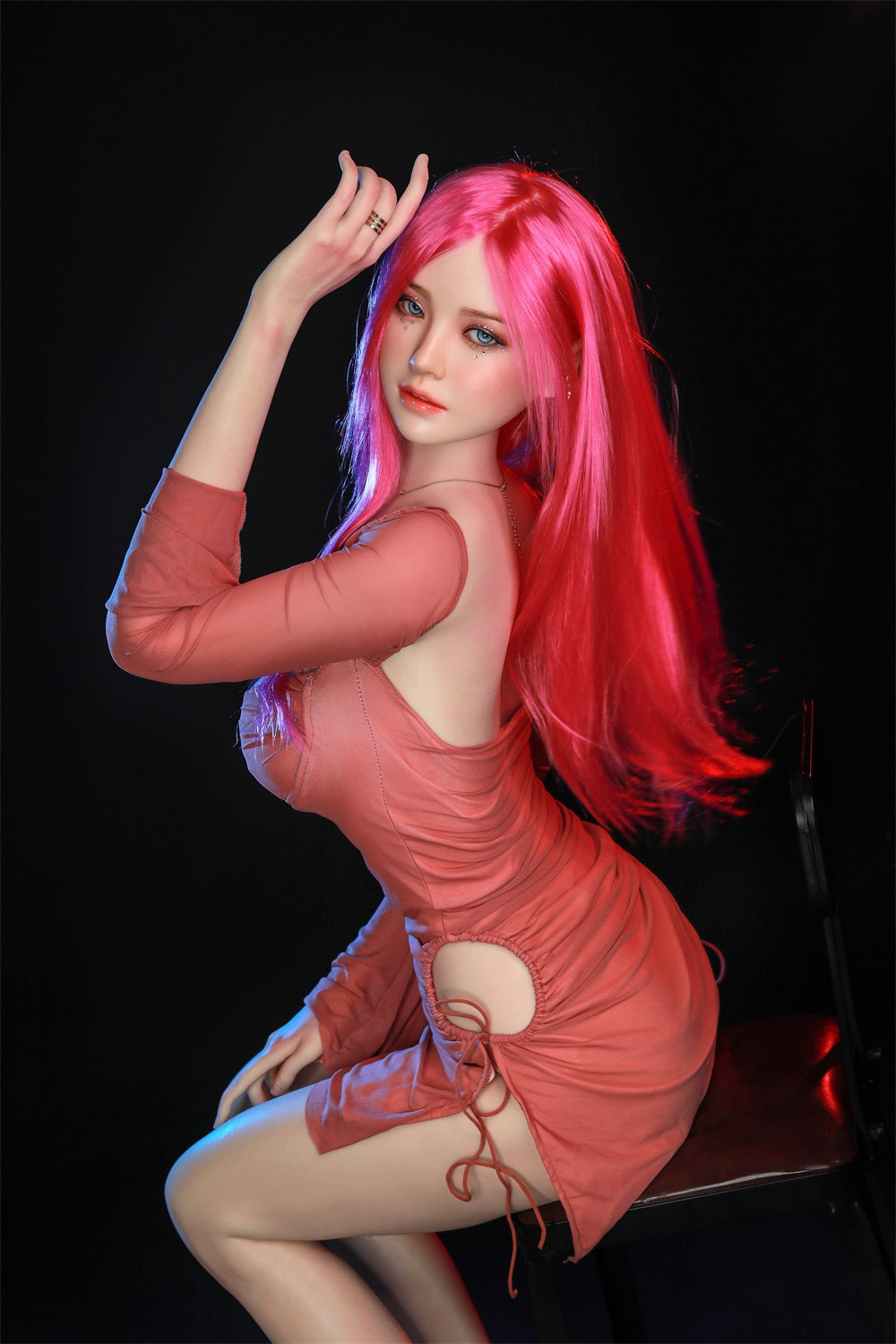 168cm Femboy sex doll red hair silicone COSDoll